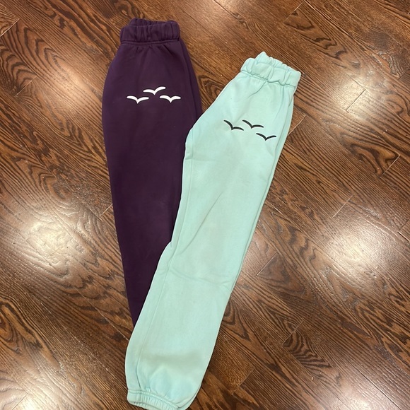 2 lazy pants dark purple and turquoise - Picture 3 of 6